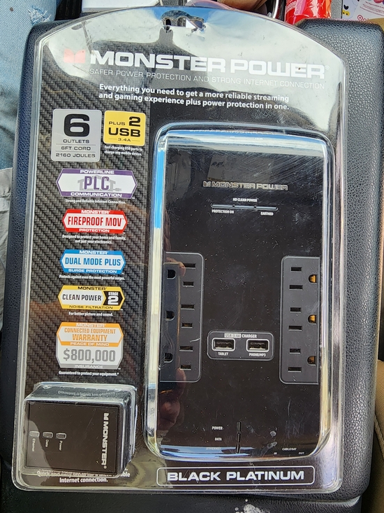 moster power Other - Monster Power Black Platinum Surge Protector with USB